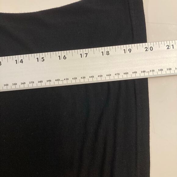 Vintage CASTING Paris Top~M~L FRANCE Y2K Black Bell-Flare-Sl Sheer-Panel Crochet - Picture 6 of 7